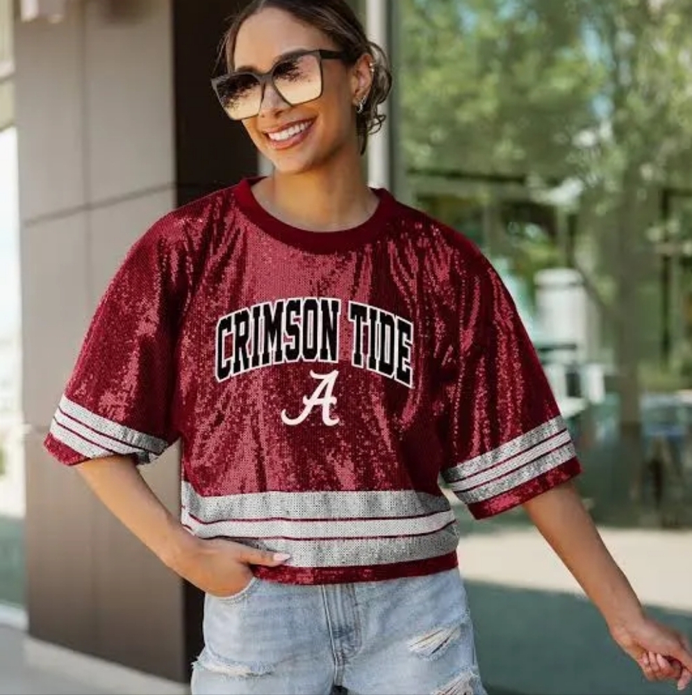 Crimson Tide Sequin Women's Top